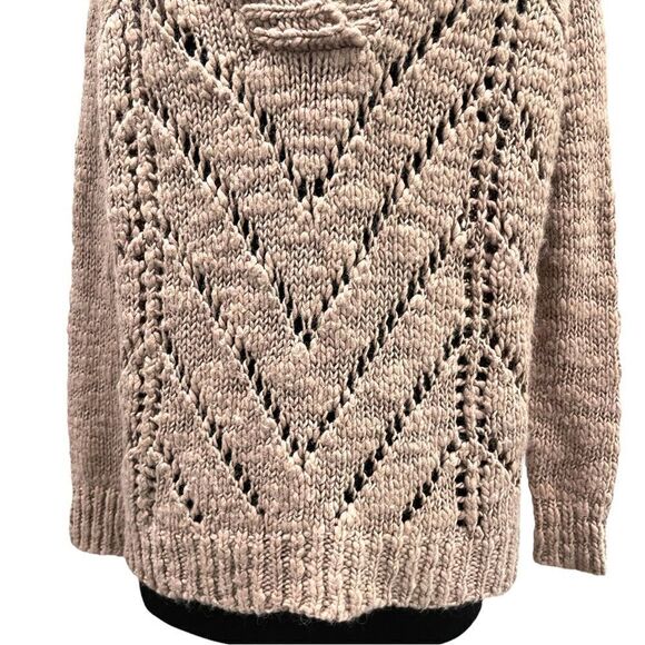 victoria’s Secret Chunky Oversized Open Knit Sweater Sz S - Picture 3 of 11